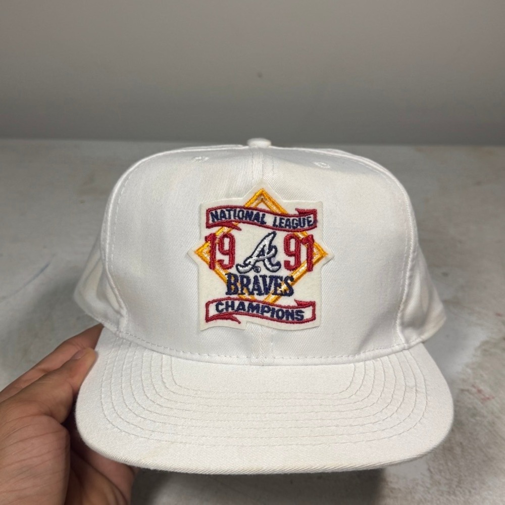 Vintage American Needle Atlanta Braves 1991 National League Champions Hat White